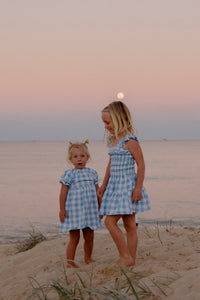 Moon Child Kayla Dress in blue Check