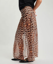 One Teaspoon || Sheer Shirred Maxi Skirt Leopard