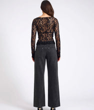 One Teaspoon Lace Long Sleeve Top | Black