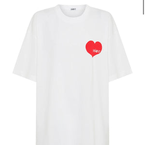 SŚAINT Heart Tee : Red & Cream