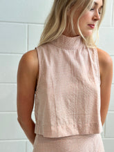 Rita Crop in Limited Edition Peach Gingham