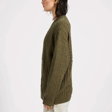 One Teaspoon- Mixed Cable Cotton Knit Sweater - Khaki
