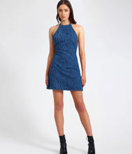 One Teaspoon - Electric Jungle Denim Mini Dress | Blue Animal