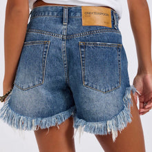 One Teaspoon- Outlaws Mid Waist Mid Length Denim Shorts