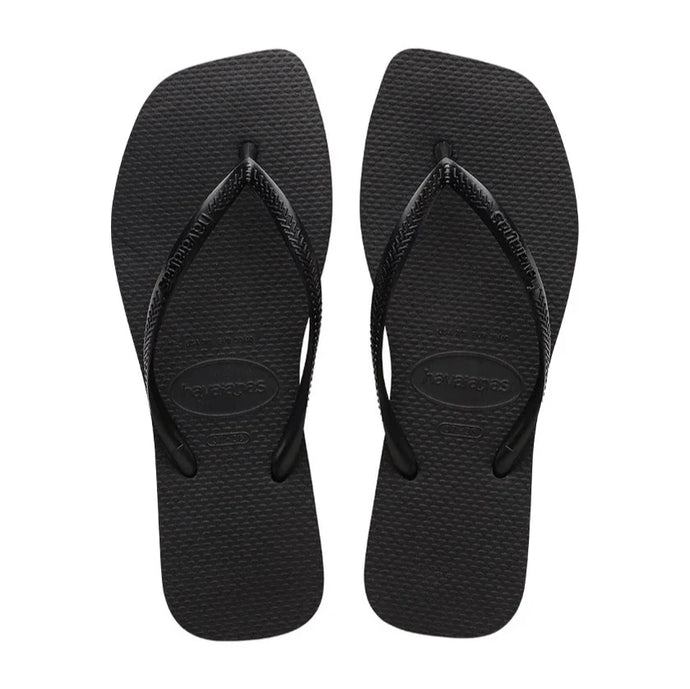 Havaiana Slim Square Toe Thong Black