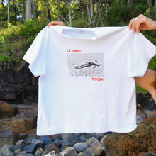 Joyeux Le Chill organic cotton boxy tee in white (blanc), alternate view