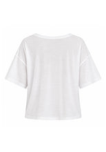 JOYEUX | Sheer Cotton V-Neck Top – White