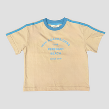 Moon Child Mini Boardriders Club Peregian Beach Tee - Stone/Blue Trim