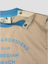 Moon Child Mini Boardriders Club Peregian Beach Tee - Stone/Blue Trim