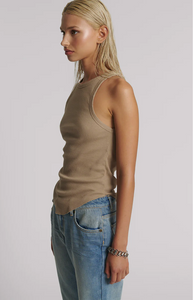 One Teaspoon Distressed Ramone Rib Tank - Sand