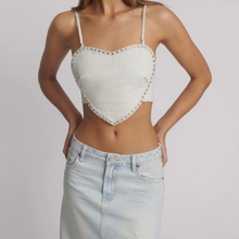 One Teaspoon Denim Heart Top - Le Surf Blue