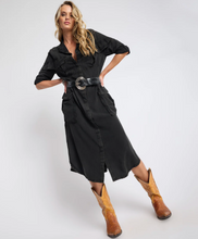 One Teaspoon- Crushed Midi Shirt Dress