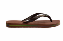 Havaiana Brazil Logo Thong - Rust/Coffee