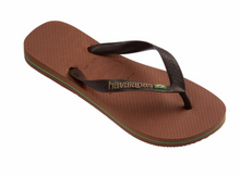 Havaiana Brazil Logo Thong - Rust/Coffee