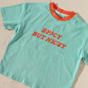 Small Swim Club Spicy But Nicey T Shirt - Aqua