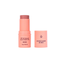 Avocado Zinc SPF 50 Natural Lip & Cheek Tint Rose