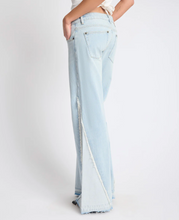 One Teaspoon-Johnnies Low Waist Wide Leg Flared Denim Jeans