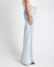 One Teaspoon-Johnnies Low Waist Wide Leg Flared Denim Jeans