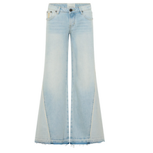 One Teaspoon-Johnnies Low Waist Wide Leg Flared Denim Jeans