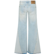 One Teaspoon-Johnnies Low Waist Wide Leg Flared Denim Jeans