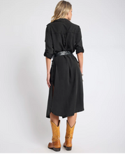 One Teaspoon- Crushed Midi Shirt Dress
