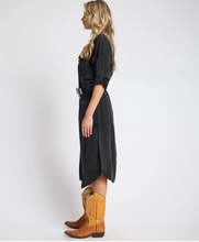 One Teaspoon- Crushed Midi Shirt Dress