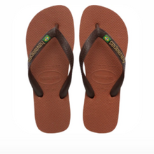 Havaiana Brazil Logo Thong - Rust/Coffee