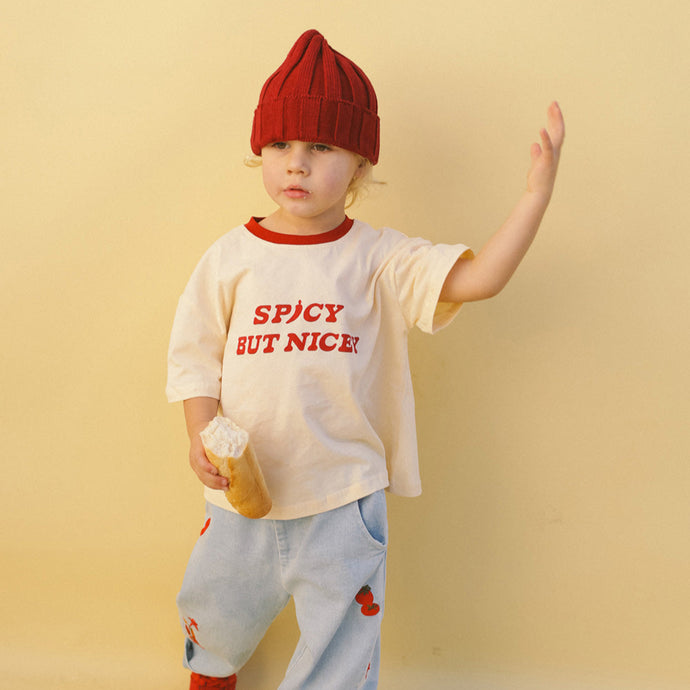 Small Swim Club Spicy But Nicey T Shirt - Cream