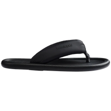 A single black Havaianas flip-flop sandal shown in a side profile view against a solid white background.