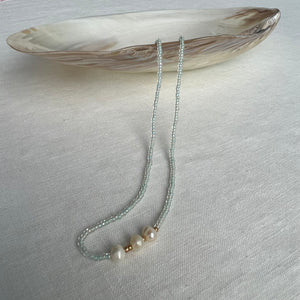 Rani Natural Freshwater Pearl and Bead Necklace Choker