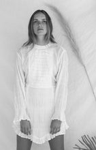 Aslyn Dress in White Textured Cotton