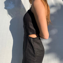 Amalia Dress in Black Linen