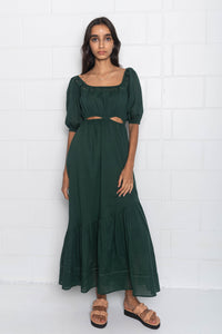 Soleil Maxi Dress in Emerald Green